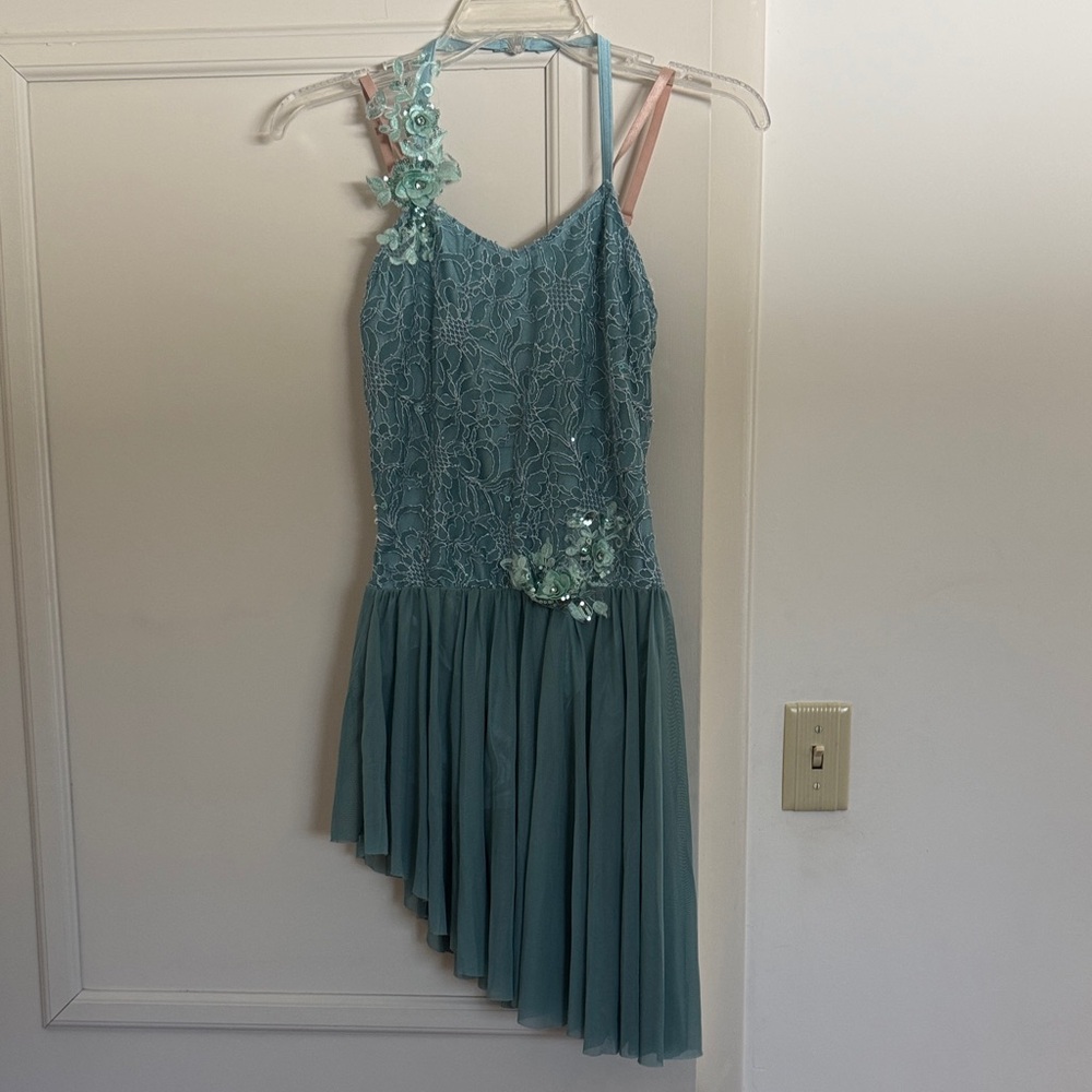 A Wish Come True'Blue Lace Lyrical Dance Costume in Shadow Wind SZ SA - Picture 5 of 13